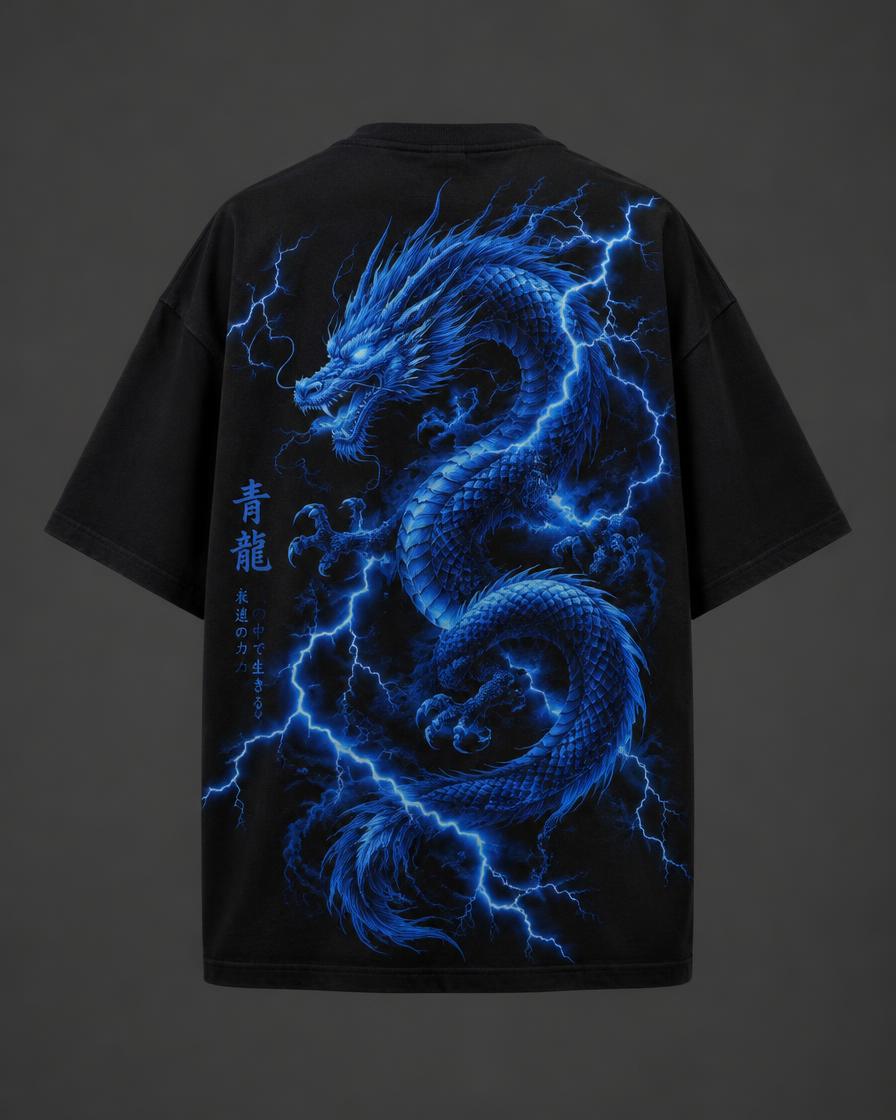 Tee Dragon Bleu